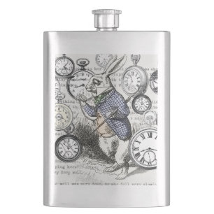 Cantil Coelho Branco Alice Relógios Arte Mundo das Maravi