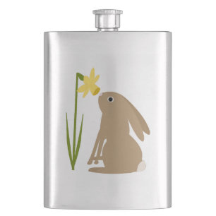 Cantil Coelho Coelho da Páscoa e flor de Daffodilo