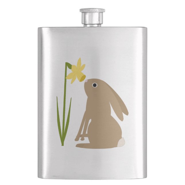 Cantil Coelho Coelho da Páscoa e flor de Daffodilo (Frente)