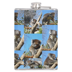 Cantil Colagem de Fotos do Urso Koala, Hip Flask