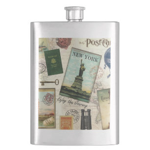 Cantil colagem de viagens vintage moderna