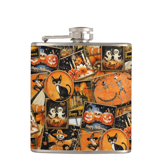 Cantil Colagem Divertida de Halloween Vintage Retro (Frente)