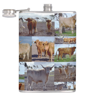 Cantil Colagem Fotográfica De Vacas De Terra Alta, Frasco