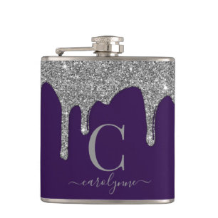 Cantil Coletor de Silver Sparkle Cola no Monograma Roxo