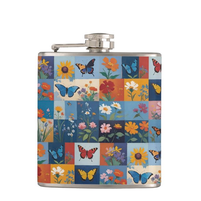Cantil Colorful Butterflies And Wildflowers Patchwork (Frente)