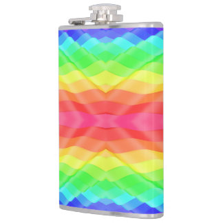 Cantil Colorful flask with abstract rainbow pattern