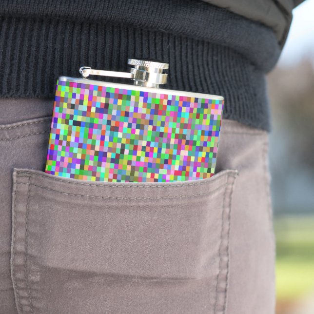 Cantil Colorful Pixel Squares Background Pattern (In Situ)