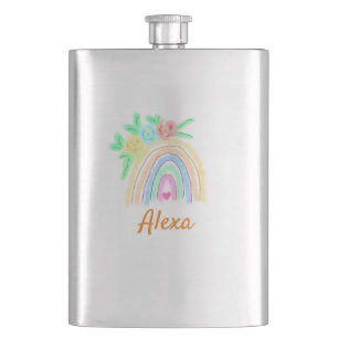 Cantil Colorida aquosa arco-íris boho floral adiciona o n