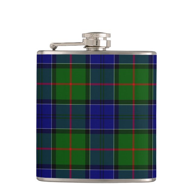 Cantil Colquhoun tartan xadrez verde azul (Frente)