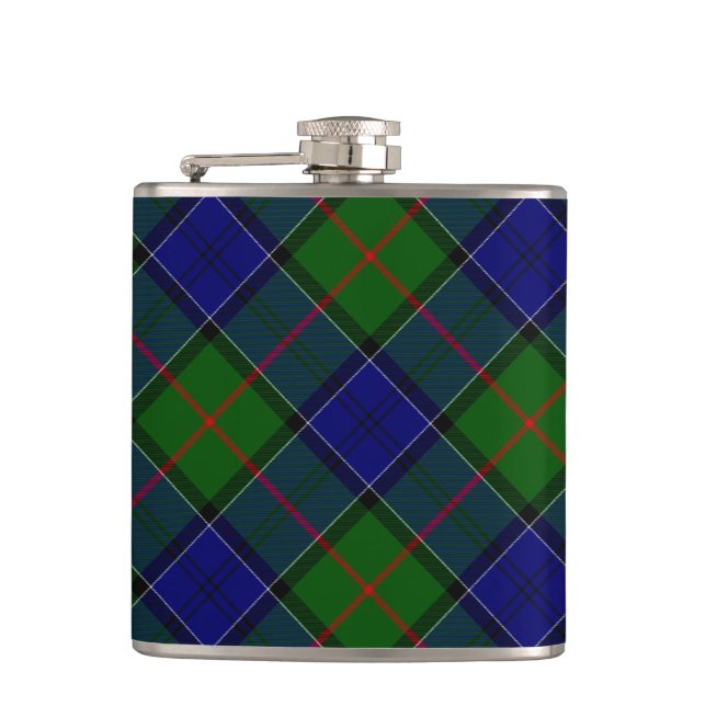Cantil Colquhoun tartan xadrez verde azul (Frente)