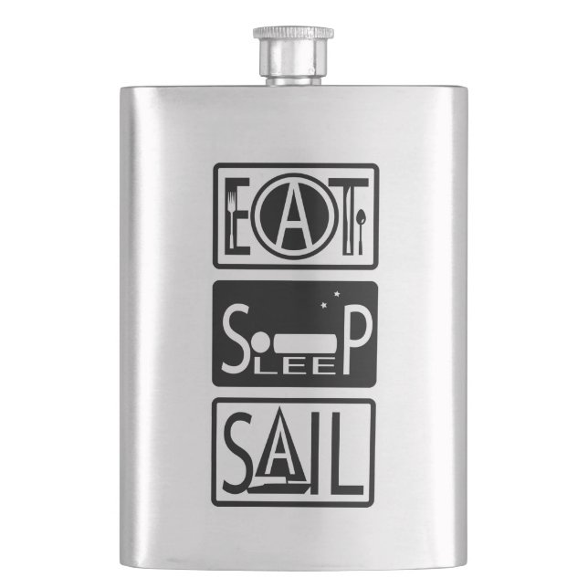 Cantil Coma o frasco de 8oz Clássico de Navegação Latente (Frente)