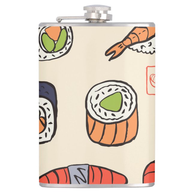 Cantil Comida sushi, design de padrão uniforme. (Frente)