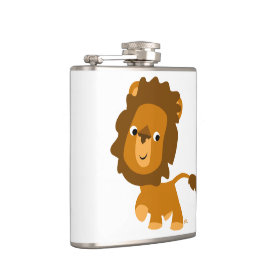 Cantil Conteúdo de desenho animado fofo Leão Hip Flask