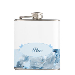 Cantil Convite para Casamento de Flor Azul