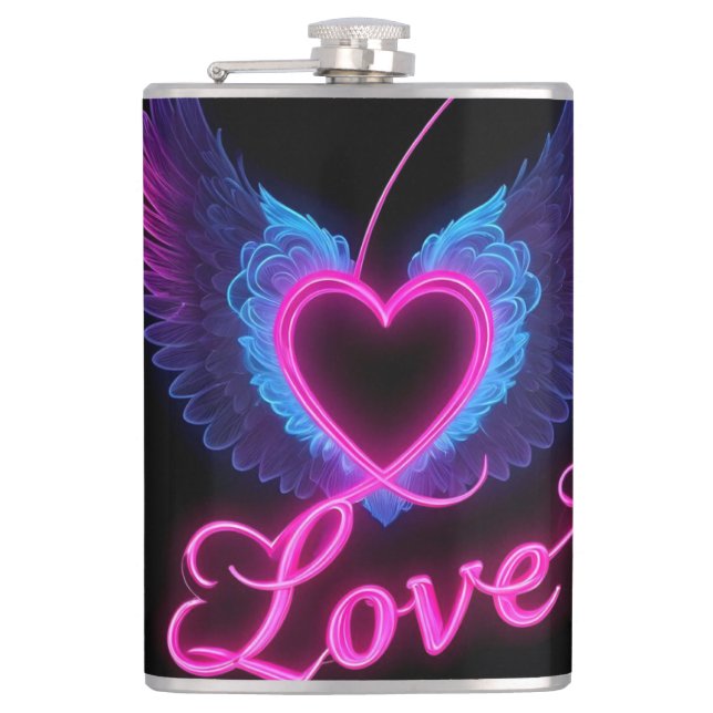 Cantil Copos de Papel Asas de Amor Coração Romântico (Frente)