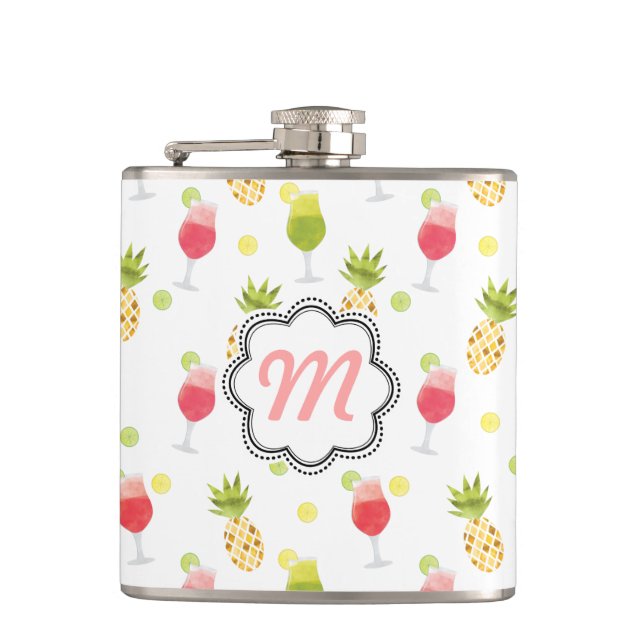 Cantil Coquetel tropical e padrão de Fruta monograma (Frente)