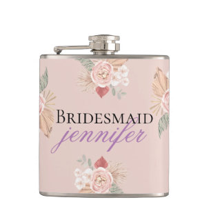 Cantil Cor do Flask Floral Boho Personalizado