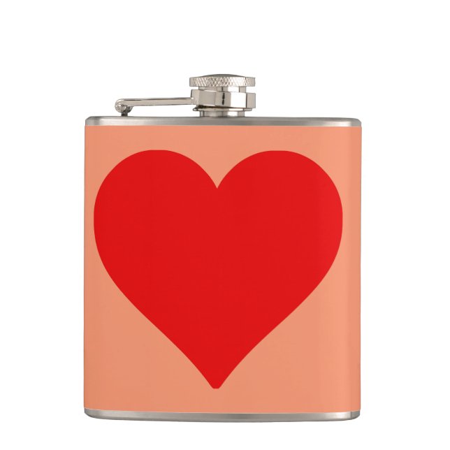 Cantil Coração Vermelho em Forma de Amor Clássico Simples (Frente)