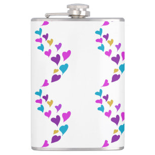 Cantil Corações Coloridos Fofos Rosa Azul Roxo Amarelo
