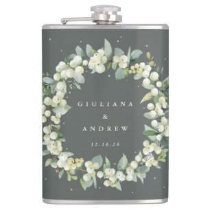 Cantil Coroa de Snowberry & Eucalipto Casamento Personali