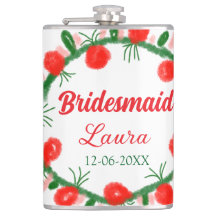 coroa verde vermelha cir adicionar nome bridesmaid