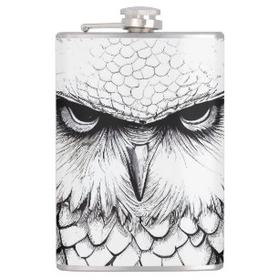 Cantil Coruja Bird Wild Nature Illustration Line Epic Art
