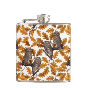 Cantil Corujas de outono com algodão branco