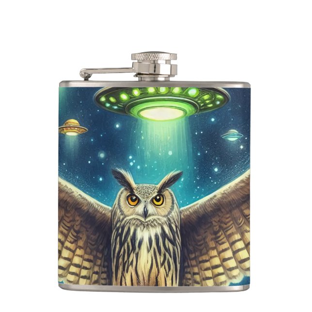 Cantil Cosmic Owl Nightscape - OVNIs no céu (Frente)