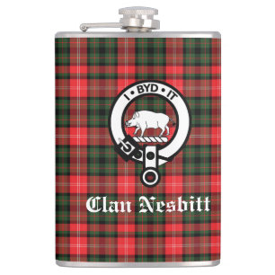 Cantil Crachá Crest Clan Nesbitt e Tartan Personalizado