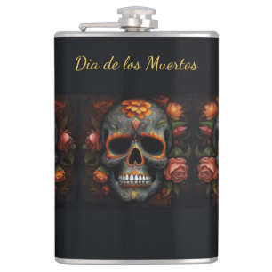 Cantil Cranio de Açúcar Floral Dia de los Muertos Calaver