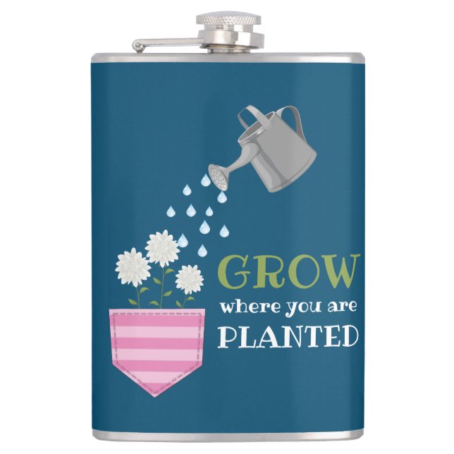 Cantil Cresça onde você é plantado, inspiração no bolso (Frente)