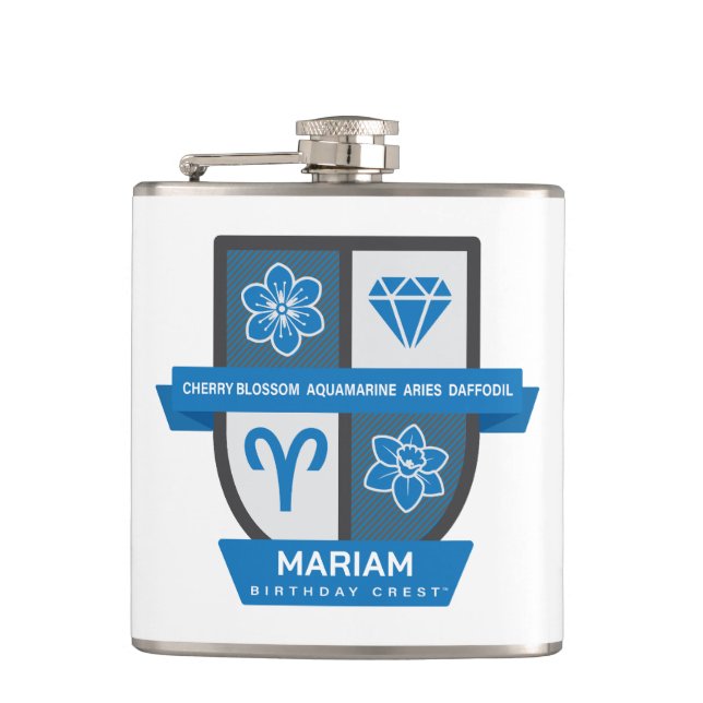 Cantil Crest™ de Aniversário de Áries para 21-31 de Março (Frente)