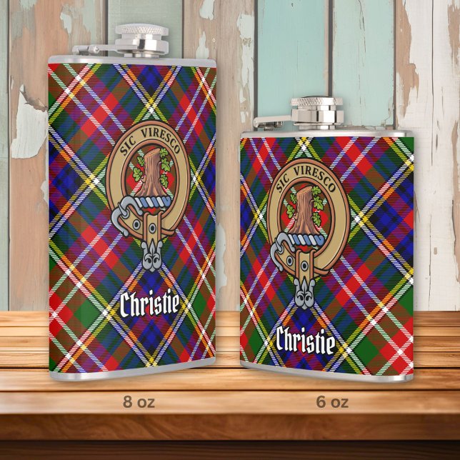 Cantil Crestão do Clã Christie sobre Tartan (Criador carregado)