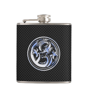Cantil Crista de Dragão Chrome estampa de fibra de carbon