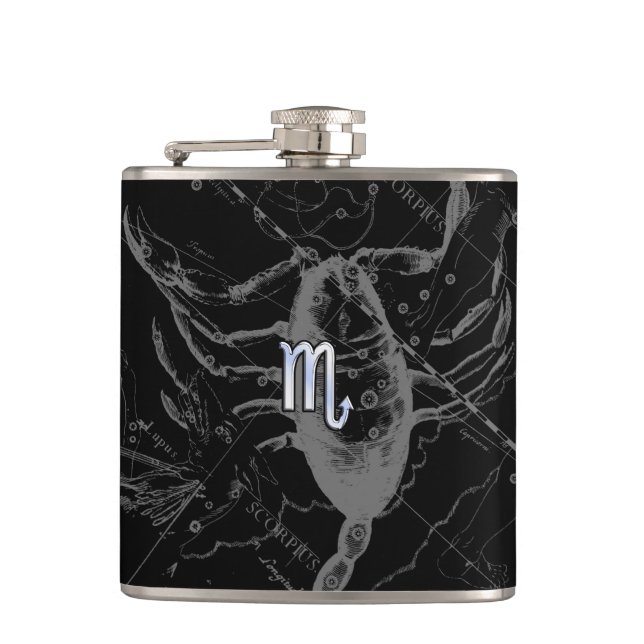 Cantil Cromo como Scorpio Zodiac Sinal em Hevelius 1690 (Frente)