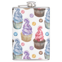 Cupcakes de aquarela coloridos