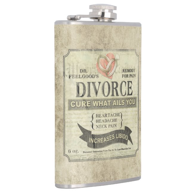 Cantil Cure What Ails You - Divorce Humor Flask (Direita)