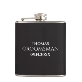 Cantil Custom Groomsman Best Man Wedding Monogram Black 