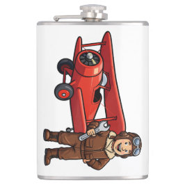 Cantil Cute Cartoon Mechanic with Red Car Illustration