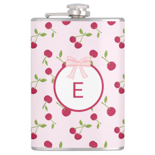 Cantil Cute Cherry Coquette Rosa Monograma Personalizado