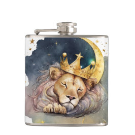 Cantil Cute king Lion Sleeping On The Moon