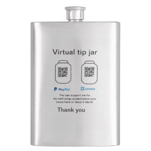 Cantil Dádiva virtual jar q r código doação de moeda PayP