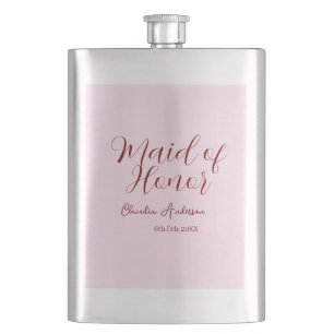 Cantil Dama de honra roxo nome data rosa pastel noivas