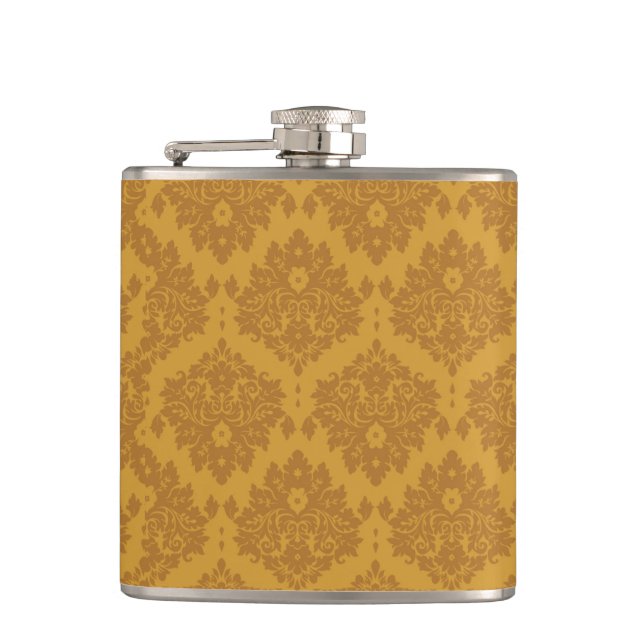 Cantil Damasco dourado luxuoso (Frente)