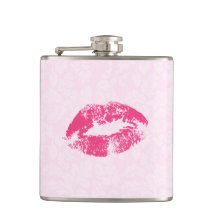 Damasco Floral Rosa E Lábios