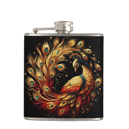 Cantil Dança Colorida de Peacock em Branco