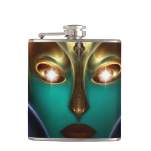 Cantil Daria Cyborg Queen Tech 6oz Vinyl Wrapped Flask