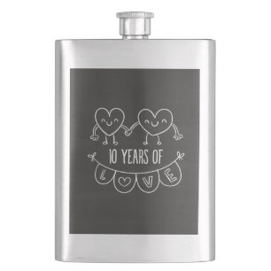 Cantil Décimo Aniversário Gift Chalk Hearts