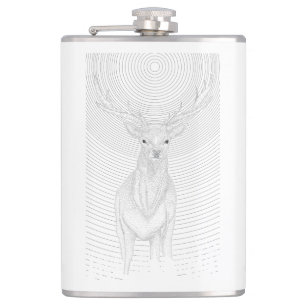 Cantil Deer debaixo do céu noturno