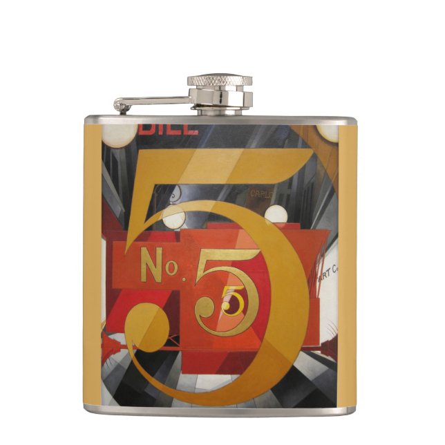 Cantil Demuth de Cubist de Arte Moderna Figura 5 em Doura (Frente)